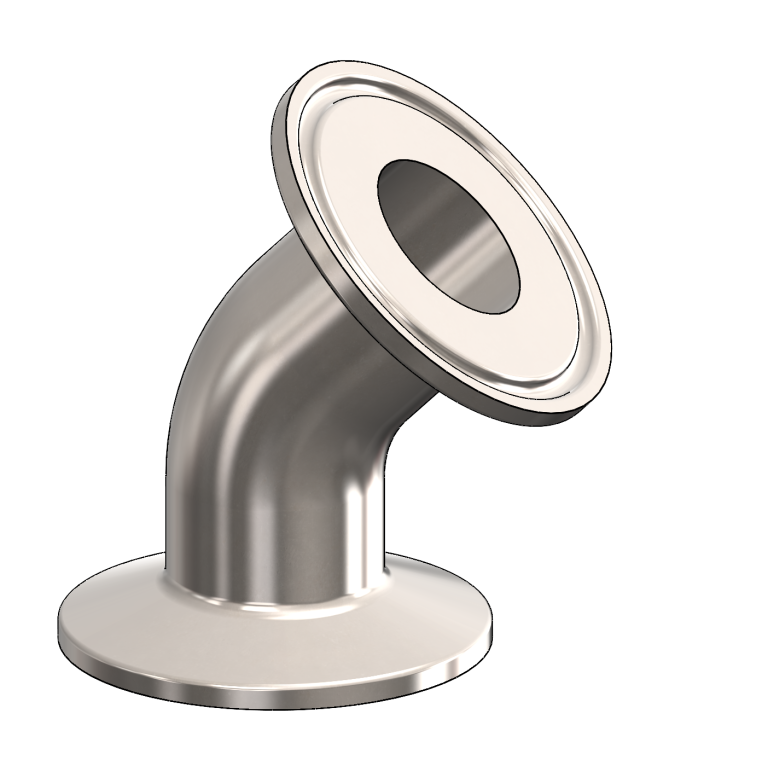 45 Bend Elbow Ferrule Clamp End